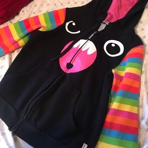 So so happy zip up sweater